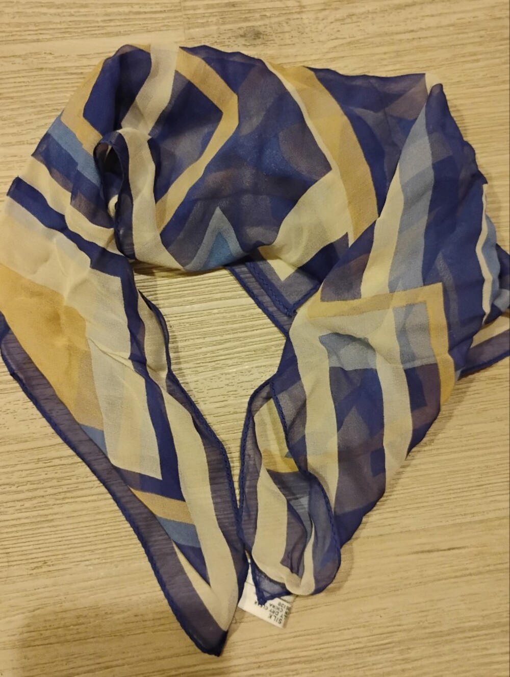 Vintage Sheer 1990s 2000s Casual Corner Silk Handkerchief Scarf